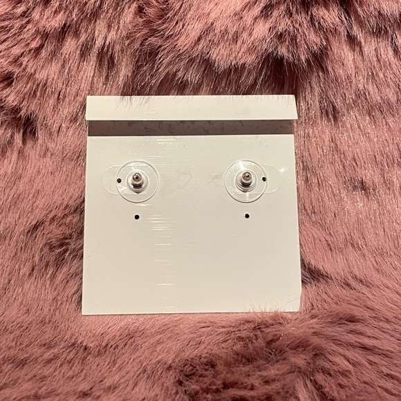 NWT Adia Kibur Black and Silver Square Stud Earrings - Picture 2 of 2